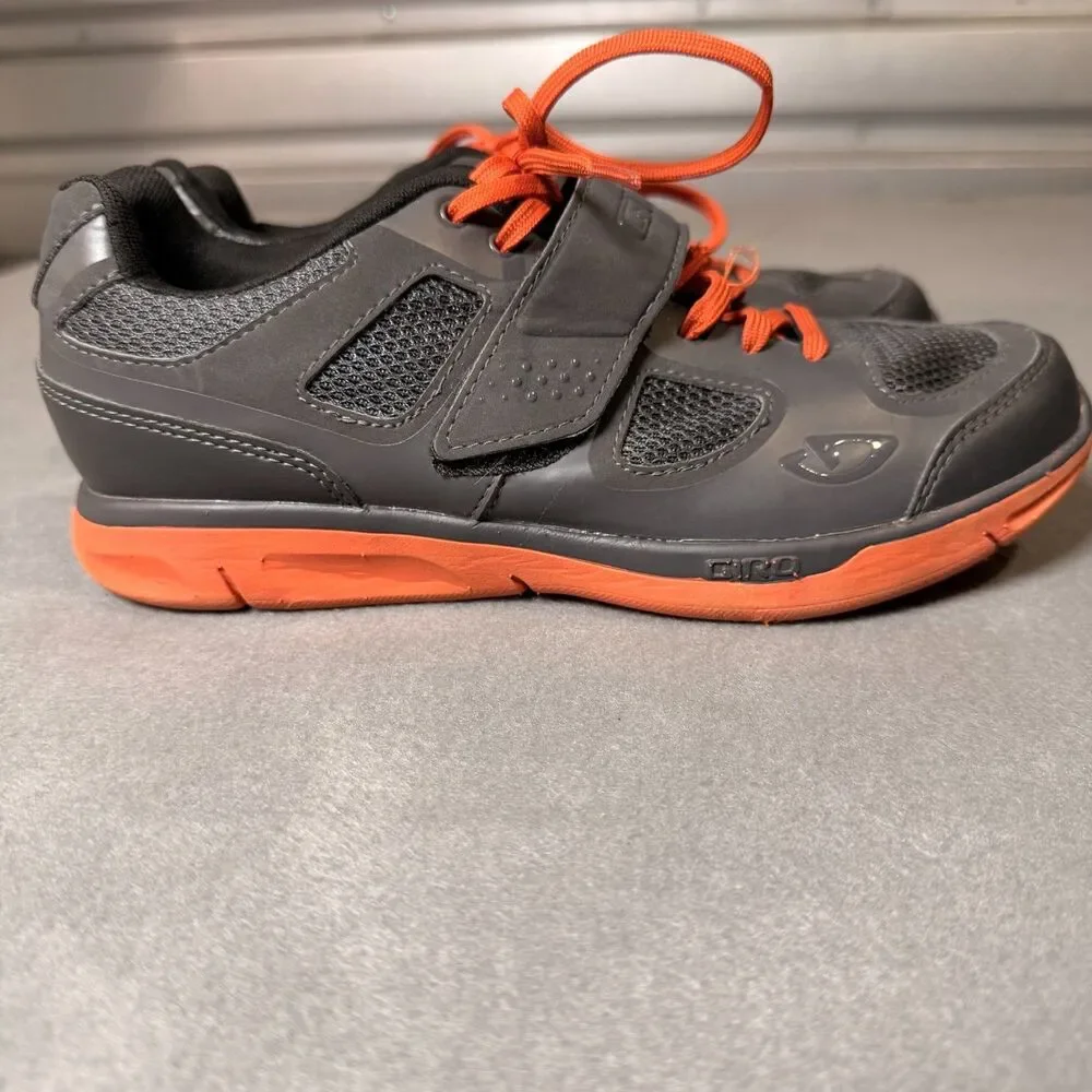 Giro Grynd SPD Cycling Shoes Mens 7.5 with Cleats MTB Spin Indoor Shimano Orange